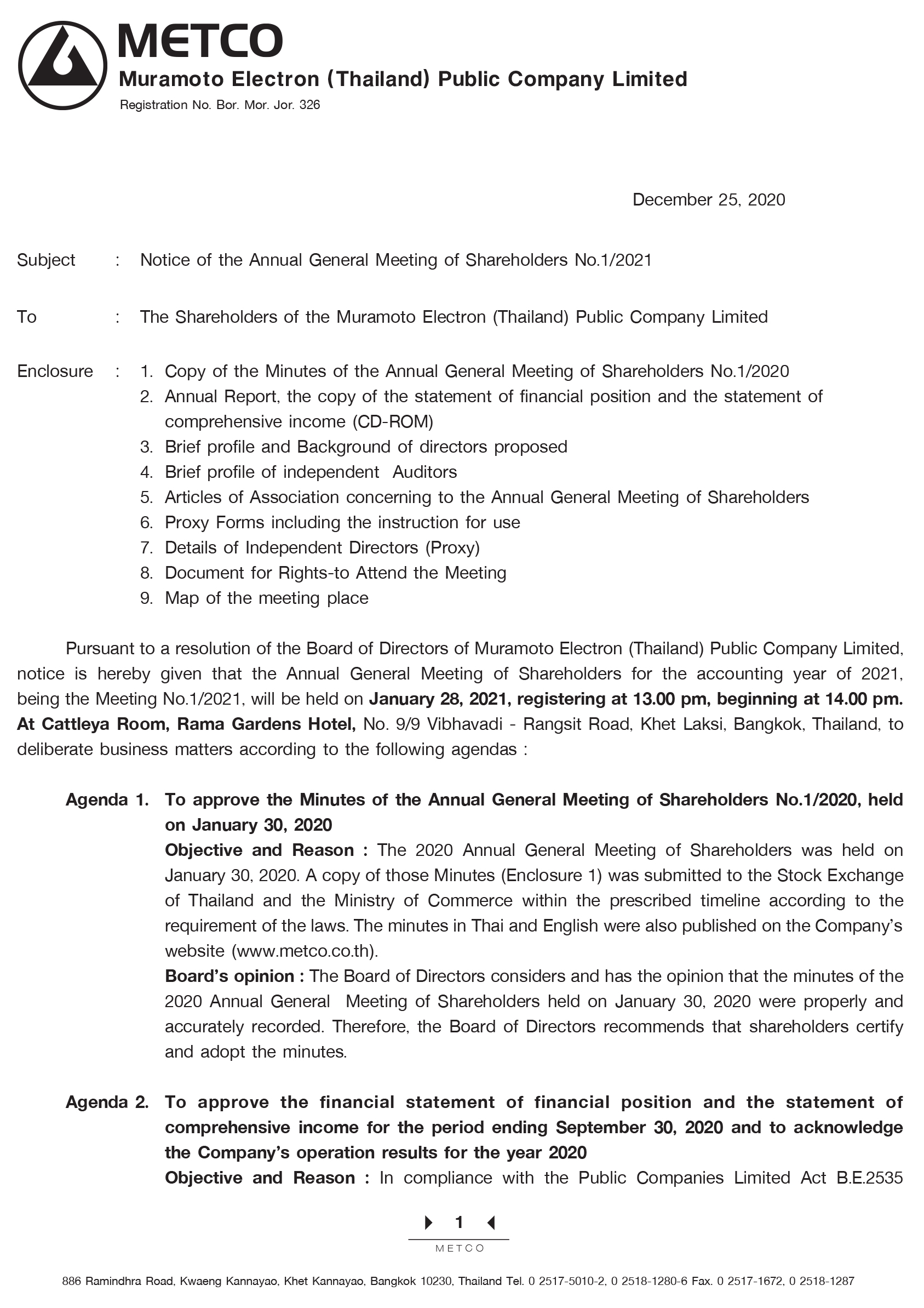 Invitation Letter 2021